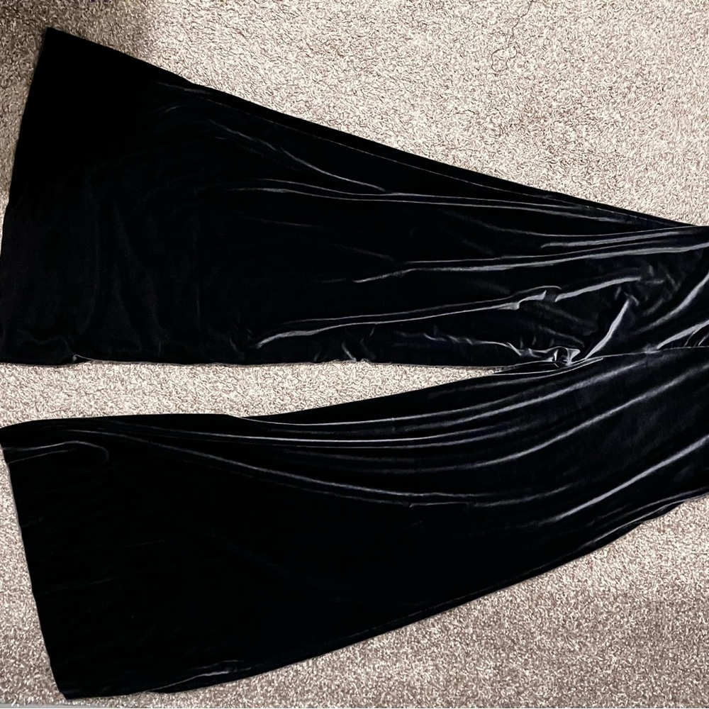 Elegant Grey Velvet Pants